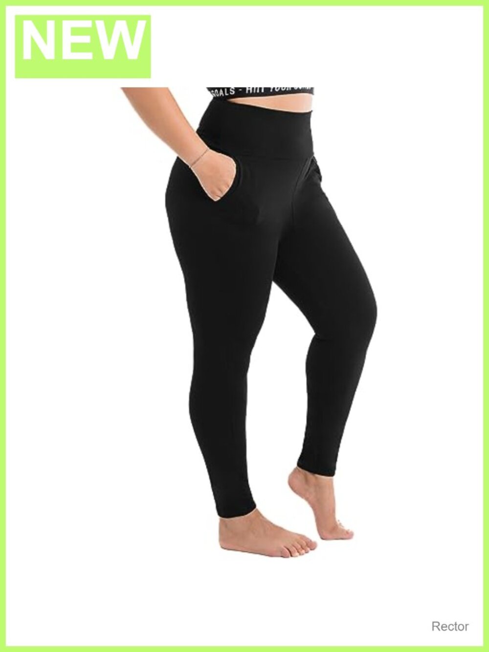 Plus Size High Waist Leggings with Pockets Tummy Control Stretch